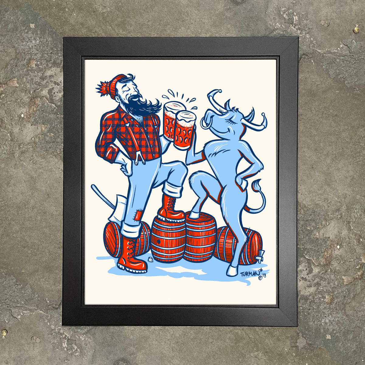 Paul and Babe, Cheers! Can Cozy – Turman Artwork Company